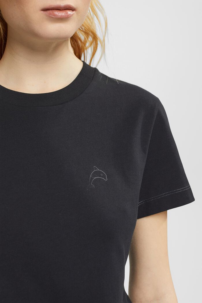 Baumwoll-T-Shirt mit Delfinprint