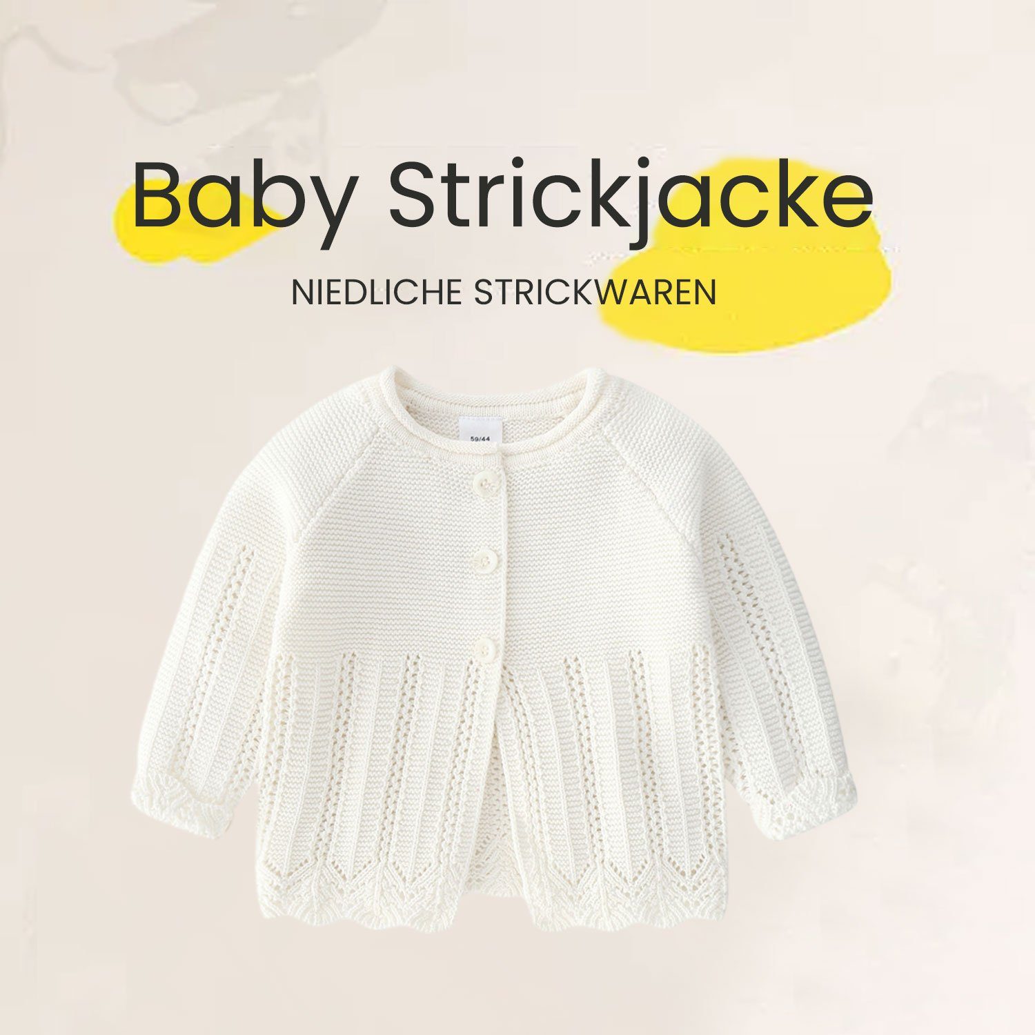 TOPMELON Strickjacke Gestrickte Strickjacke für Babys Mädchen Knopfleiste