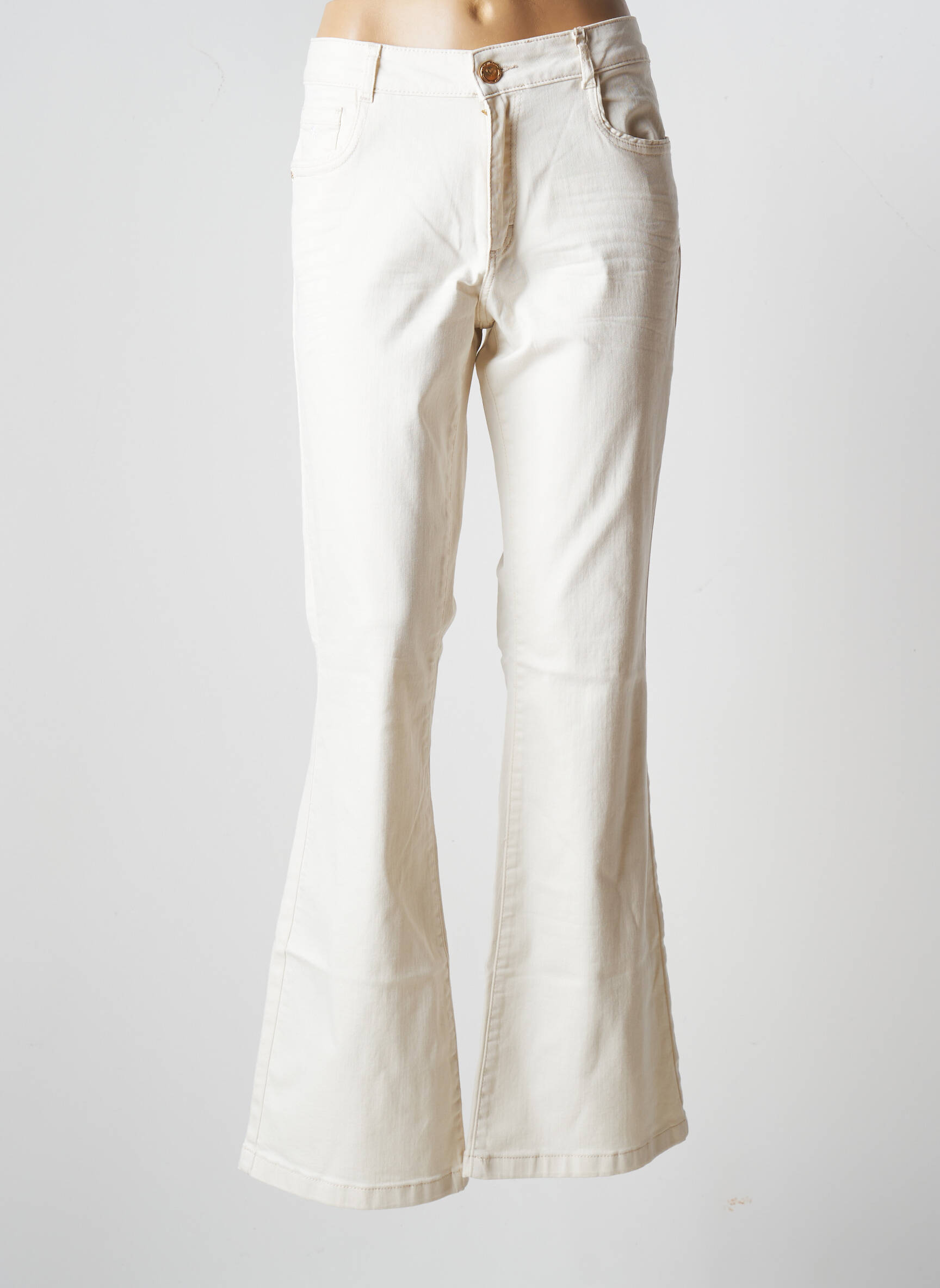 Para Mi Jean Flare Femme couleur beige