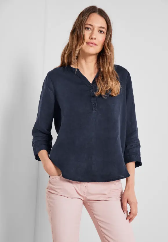 CECIL Leinenbluse in Unifarbe