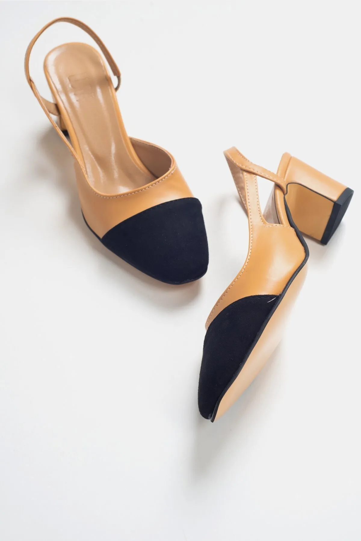 LuviShoes  Skin Skin Damen-Schuhe mit Absatz aus schwarzem Wildleder