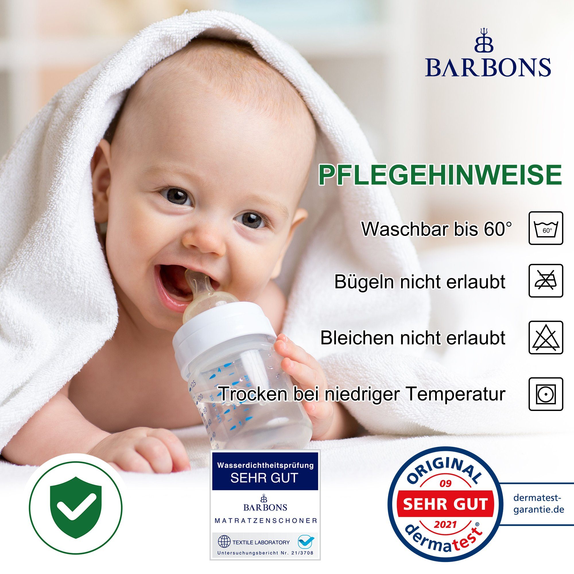 Matratzenschoner Matratzenauflage - Matratzenschutz in alle Größen Baumwolle BARBONS