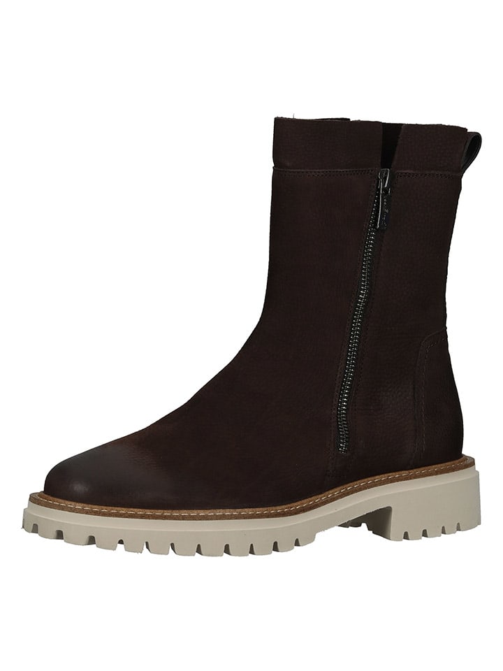 Paul Green Leder-Stiefeletten in Braun günstig kaufen