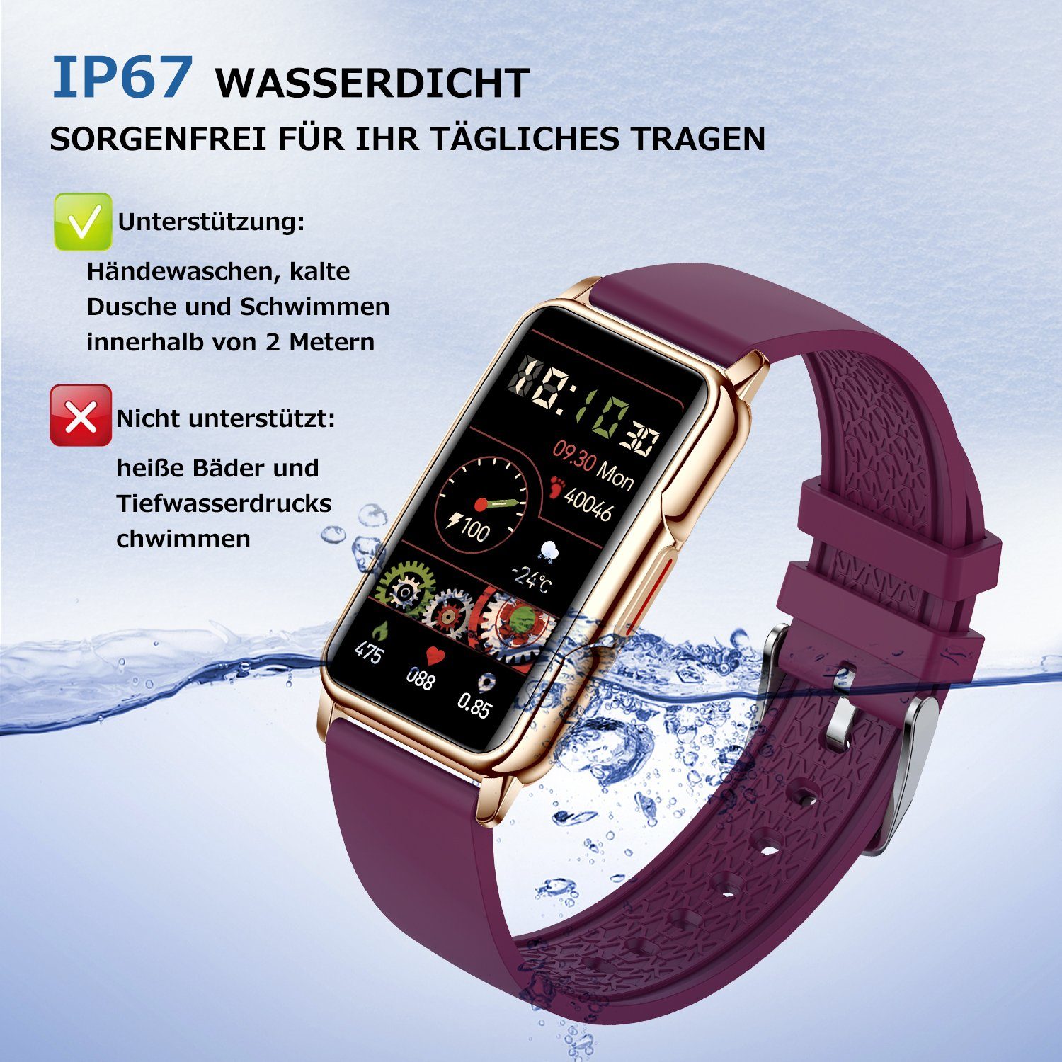 Mutoy Smartwatch, Fitness Tracker Uhr für Damen Herren, Aktivitätstracker Smartwatch (1,47