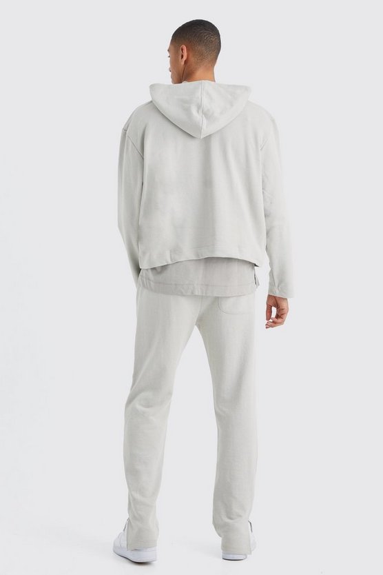 Kastiger Oversize Hoodie mit V-Ausschnitt