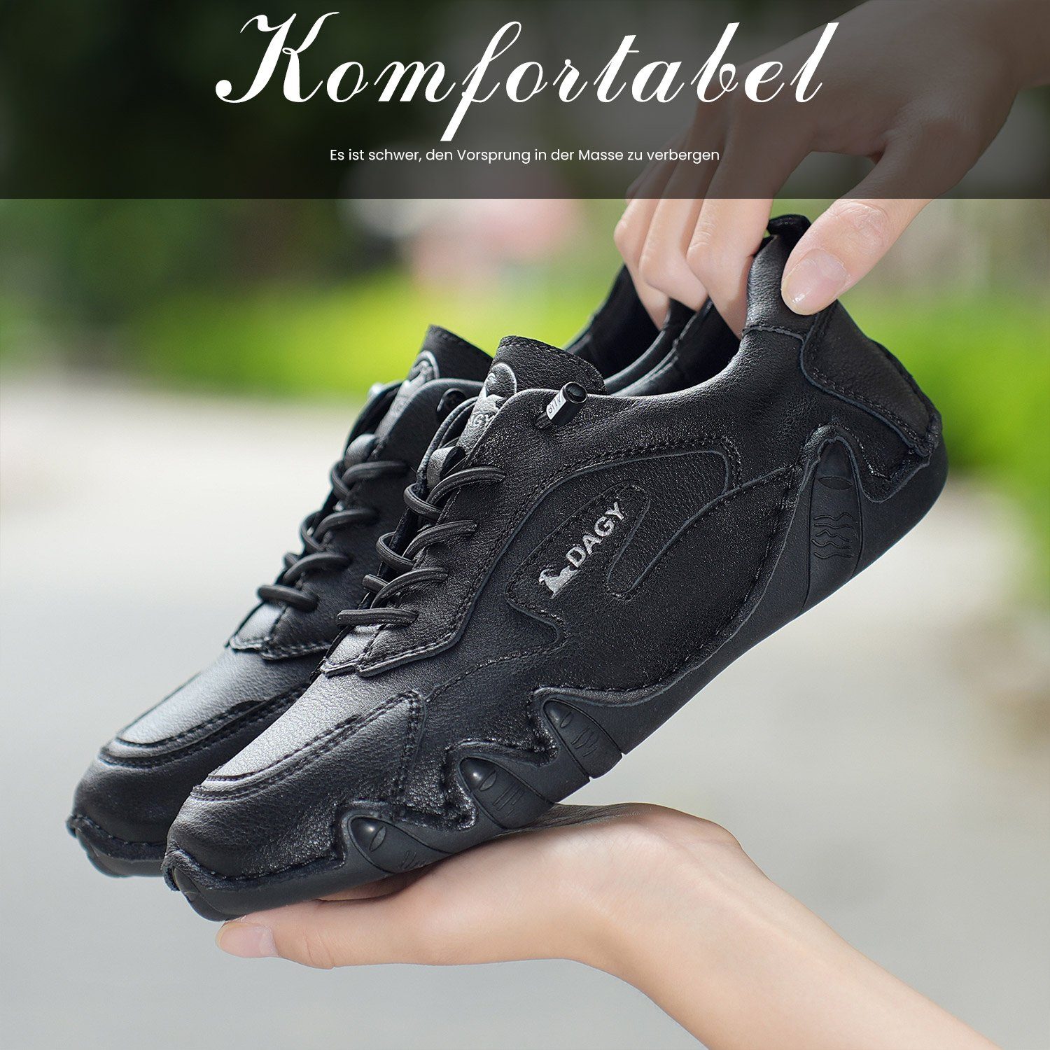 Daisred Wildleder-Sneaker für Damen Rutschfestes Low-Top Laufschuhe Barfußschuh