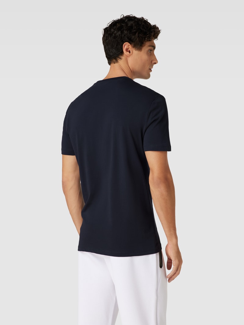 T-Shirt mit Label-Motiv-Print Modell 'AX Eage' in dunkelblau