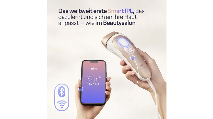 BRAUN IPL-Haarentfernungsgerät Skin i·expert PL7147 Weiß / Bronze