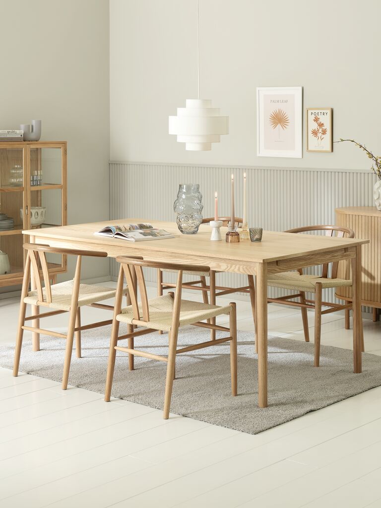 MARSTRUP GUDERUP MARSTRUP L190/280 mesa carvalho 4 cadeira GUDERUP carvalho/natural