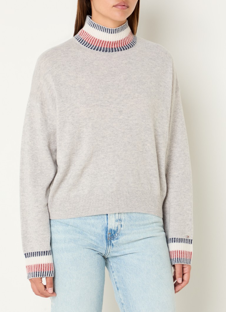 Tommy Hilfiger  Fijngebreide trui in kasjmier wolblend met logo