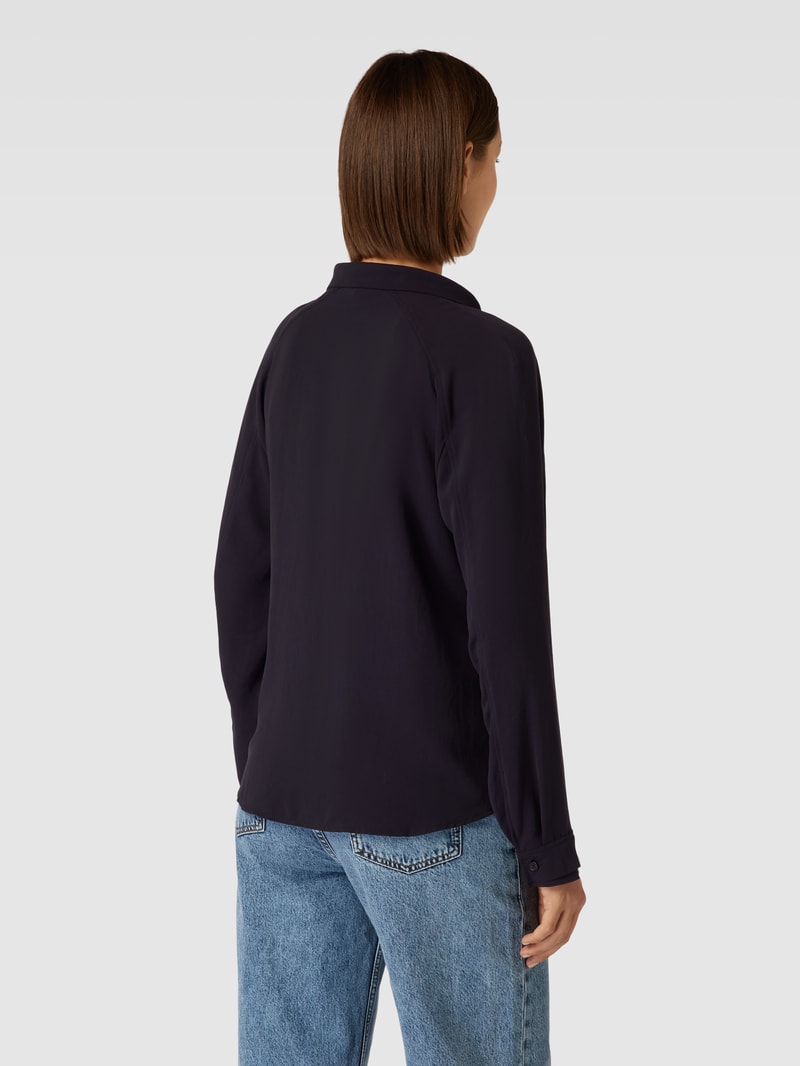 Bluse mit Tunnelzug in marineblau