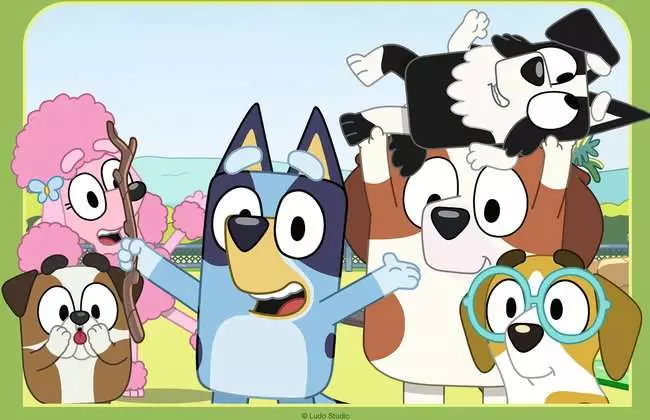 Kinderpuzzle ab 3 Jahren - Spaß mit Bluey - 12 Teile