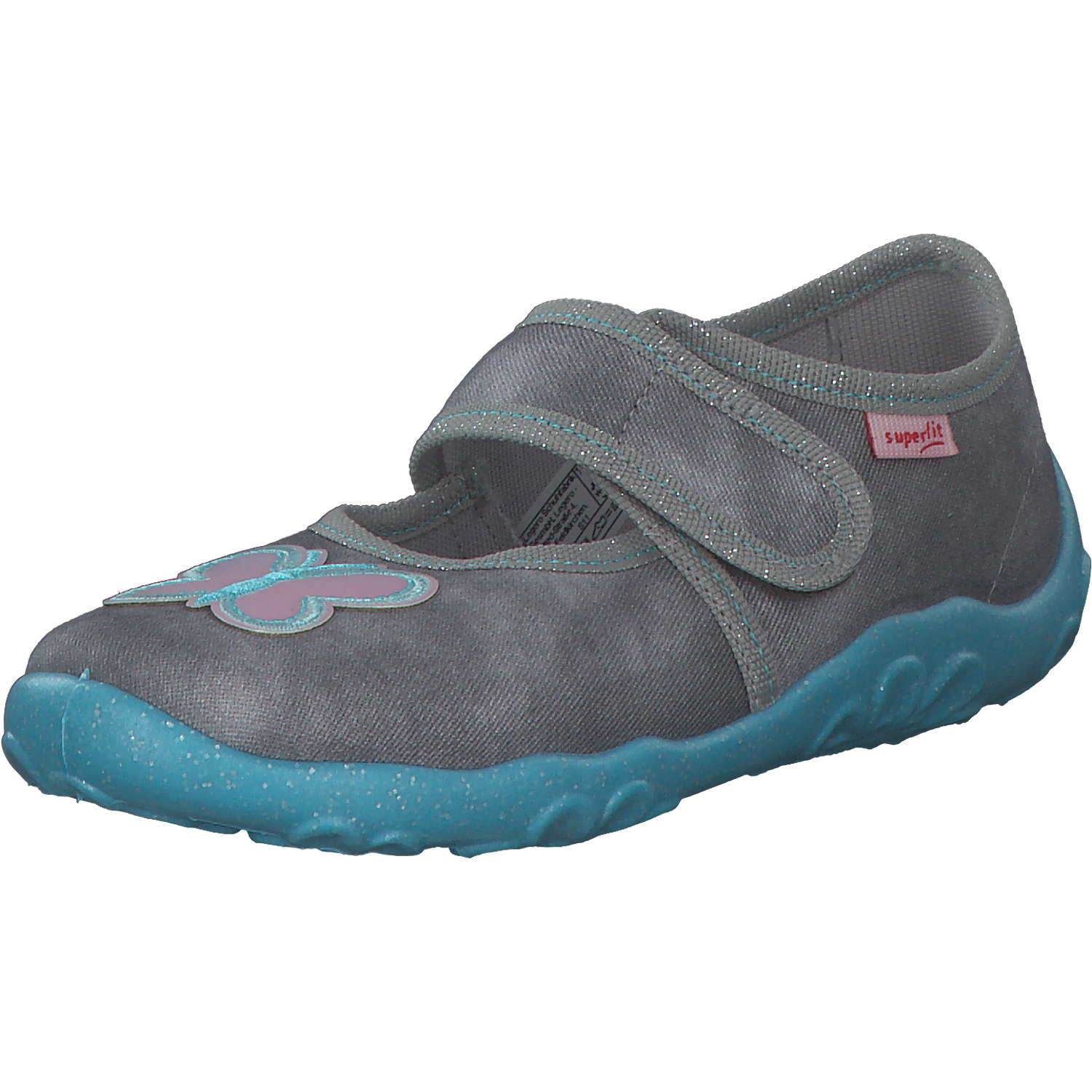 Superfit BONNY 00280, Hausschuhe, Kinder, Grau/Hellblau
