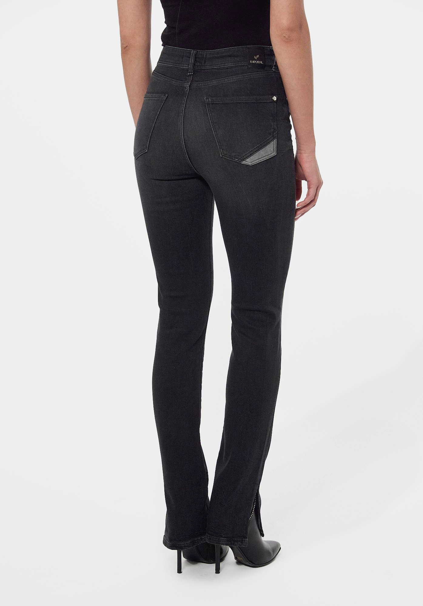 VERON  Jean demi-slim noir Femme