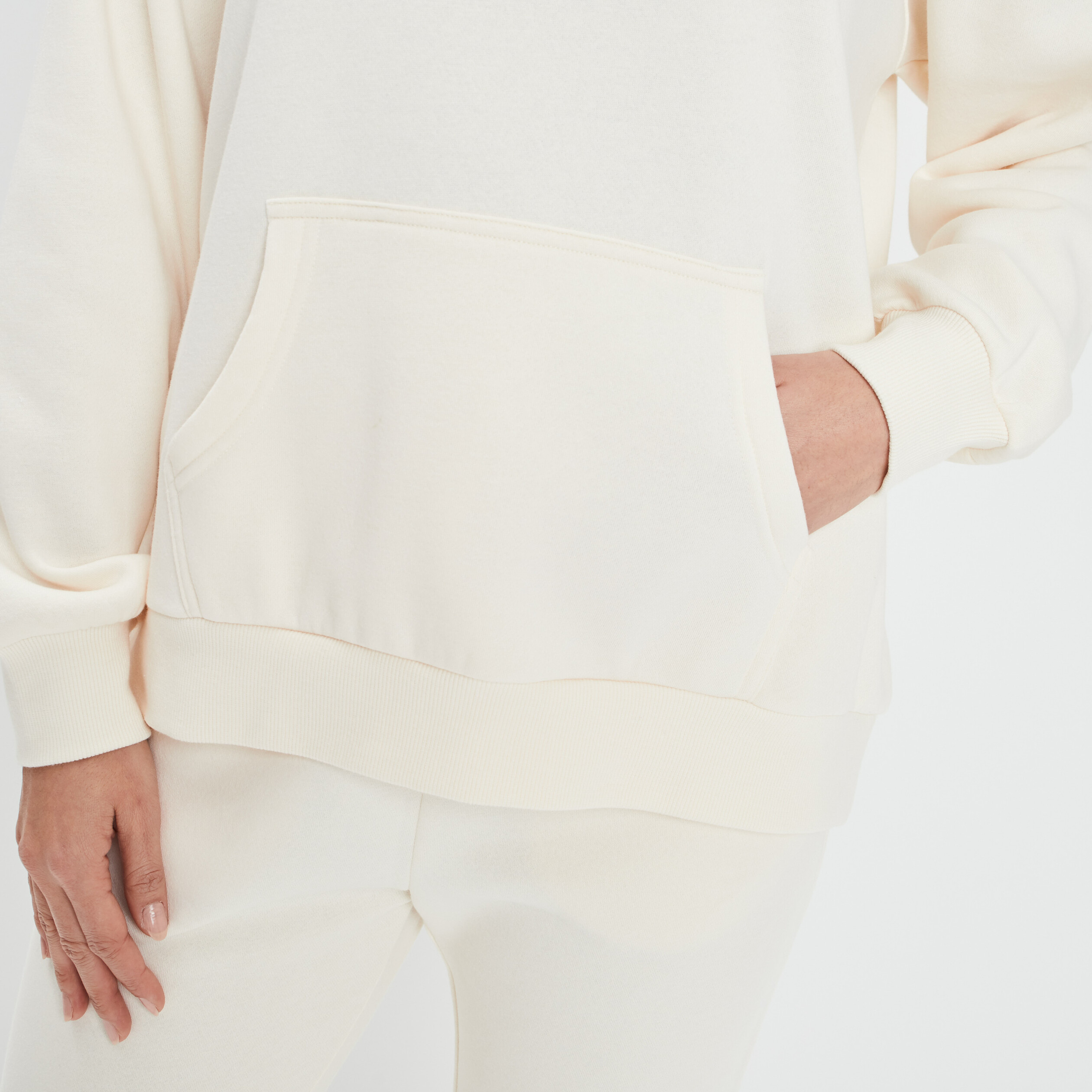 Sweat molleton à capuche hoodie sable femme | La Halle