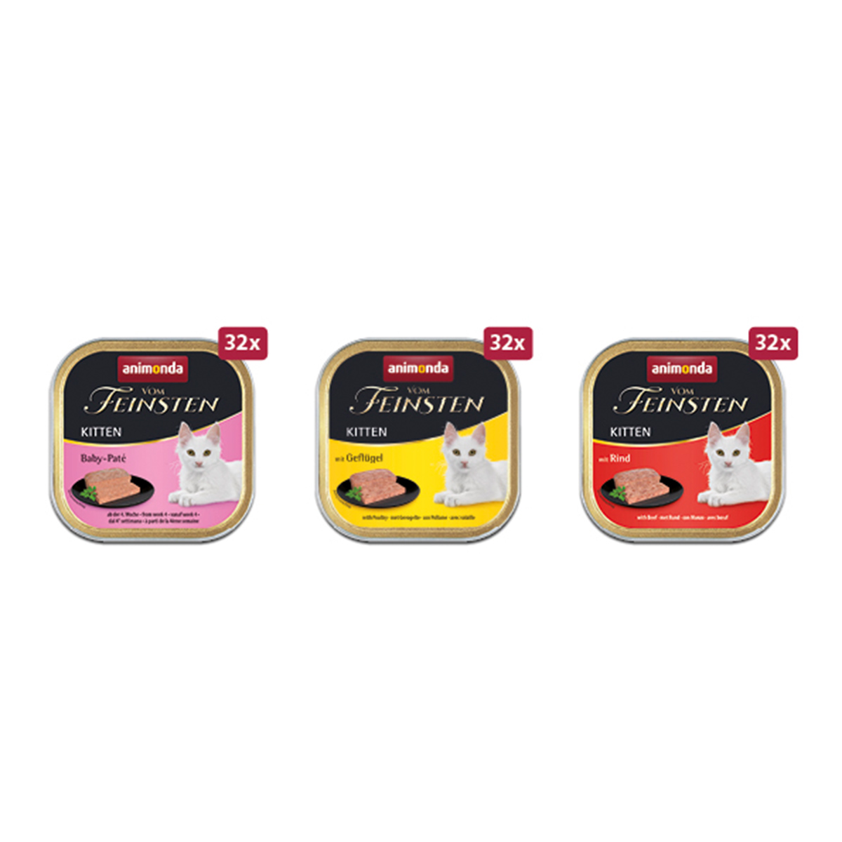 animonda vom Feinsten Kitten Megapack 3x32x100g