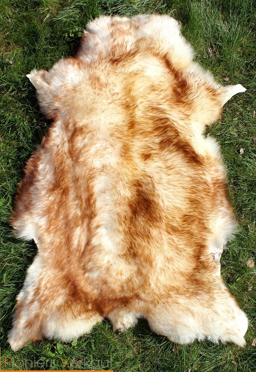 Fellteppich Pioniers Verkauf Schaffell Lammfell silbern-stracciatella 110-119 cm, Pioniers Verkauf