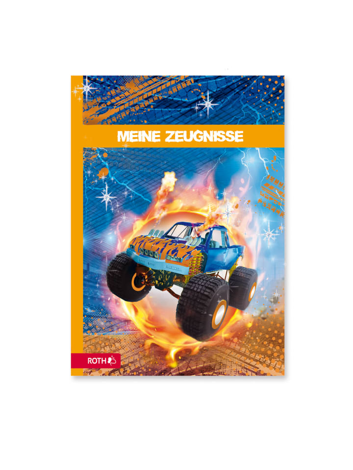 ROTH Zeugnismappe Monstertruck mit Folieneffekt in Bunt günstig kaufen onesize