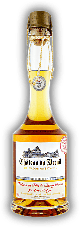 Chateau du Breuil 7 Ans d'Age Finition en Fûts de Sherry Oloroso Chateau du Breuil 7 Ans d'Age Finition en Fûts de Sherry Oloroso Ein eleganter Calvados, ebenso traditionell wie innovativ. Alter 7 J. - 0,7	 Liter - Vol 42%