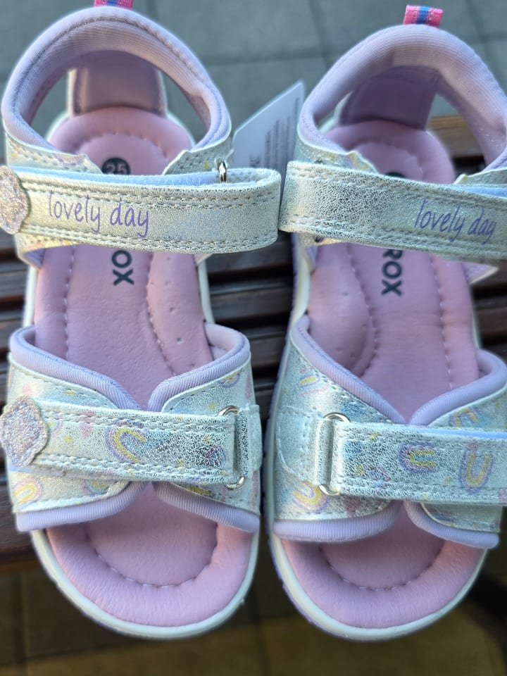 SPROX Mädchen Sandalen in Silber Rosa lila günstig kaufen 25
