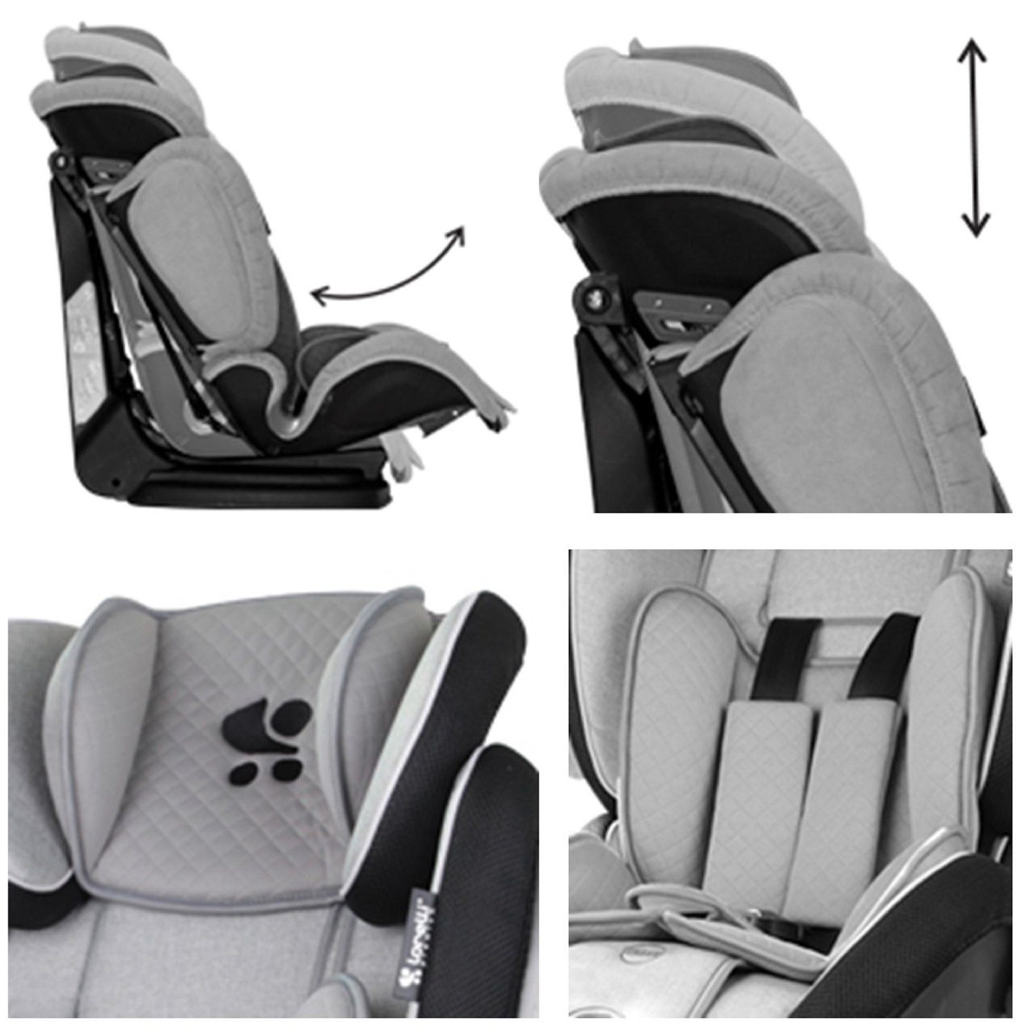 Lorelli Autokindersitz Kindersitz Magic + SPS Gruppe 1/2/3, bis: 36 kg, (9 - 36 kg) 1 - 12 Jahre verstellbar