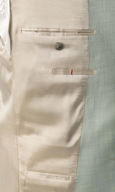 CINQUE, Anzug Cimonopoli mit Weste, Super Slim Fit, Schurwoll-Stretch, salbei meliert