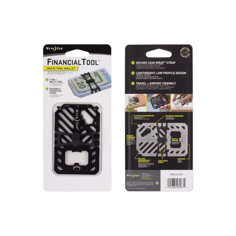 Niteize Financial Tool Multitool Wallet Black FMT2-01-R7
