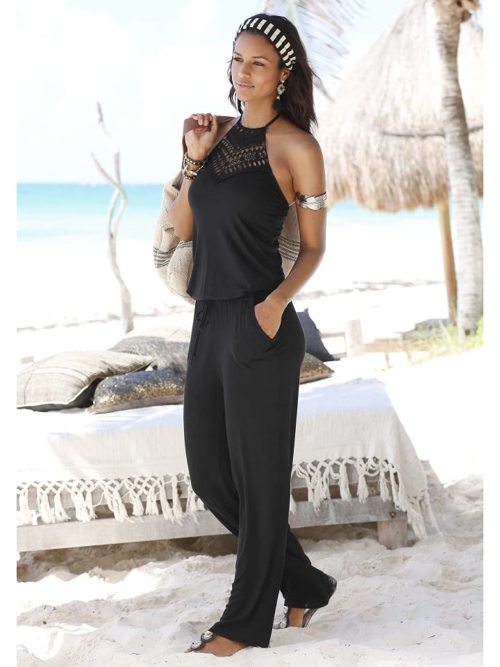 LASCANA Neckholder-Overall in schwarz günstig kaufen