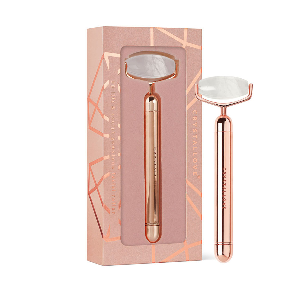 crystallove CRYSTALLOVE Vibrating clear quartz roller