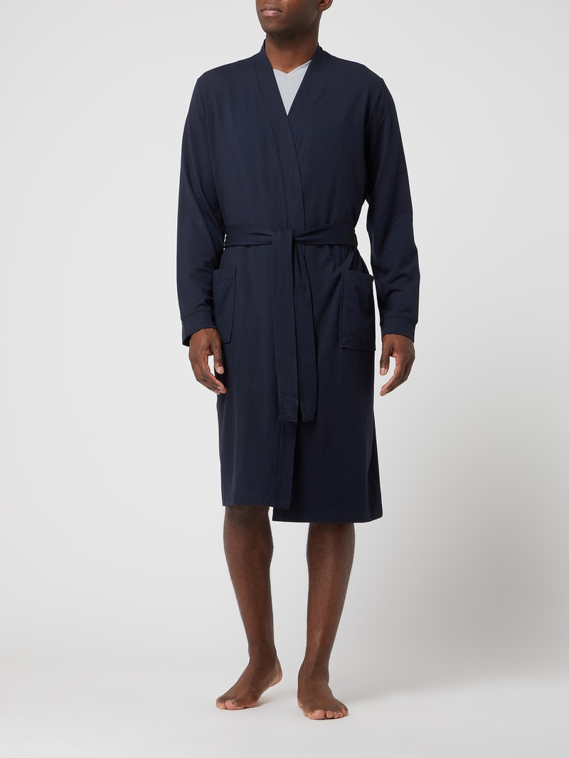 Bademantel mit Modal-Anteil in marineblau