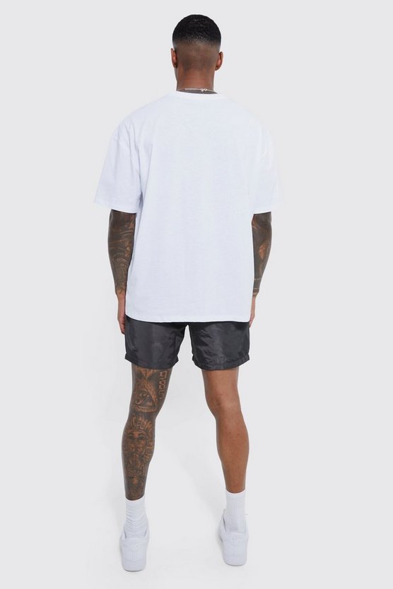Nylon Shorts mit elastischem Bund