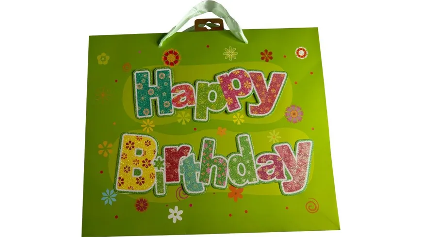 BOCK Geschenktüte klein Happy Birthday 14 x 11 x 6,5cm sortiert