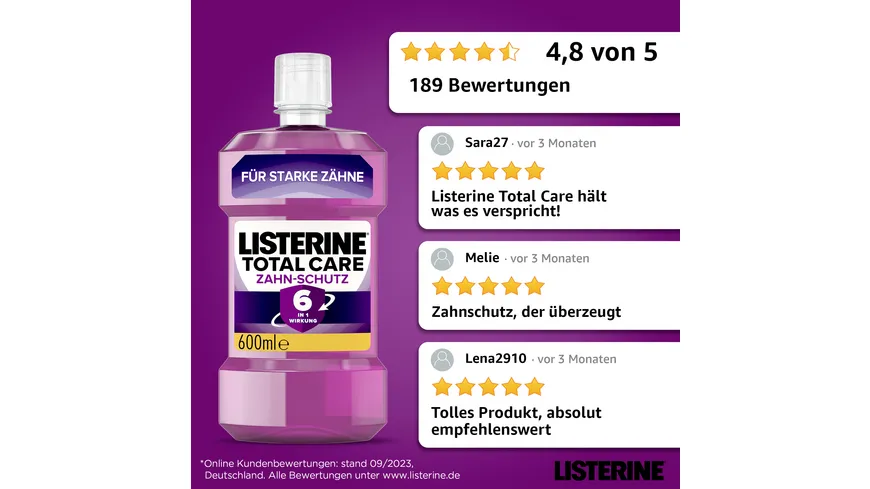 Listerine Mundspülung Total Care Zahn-Schutz 500 ml