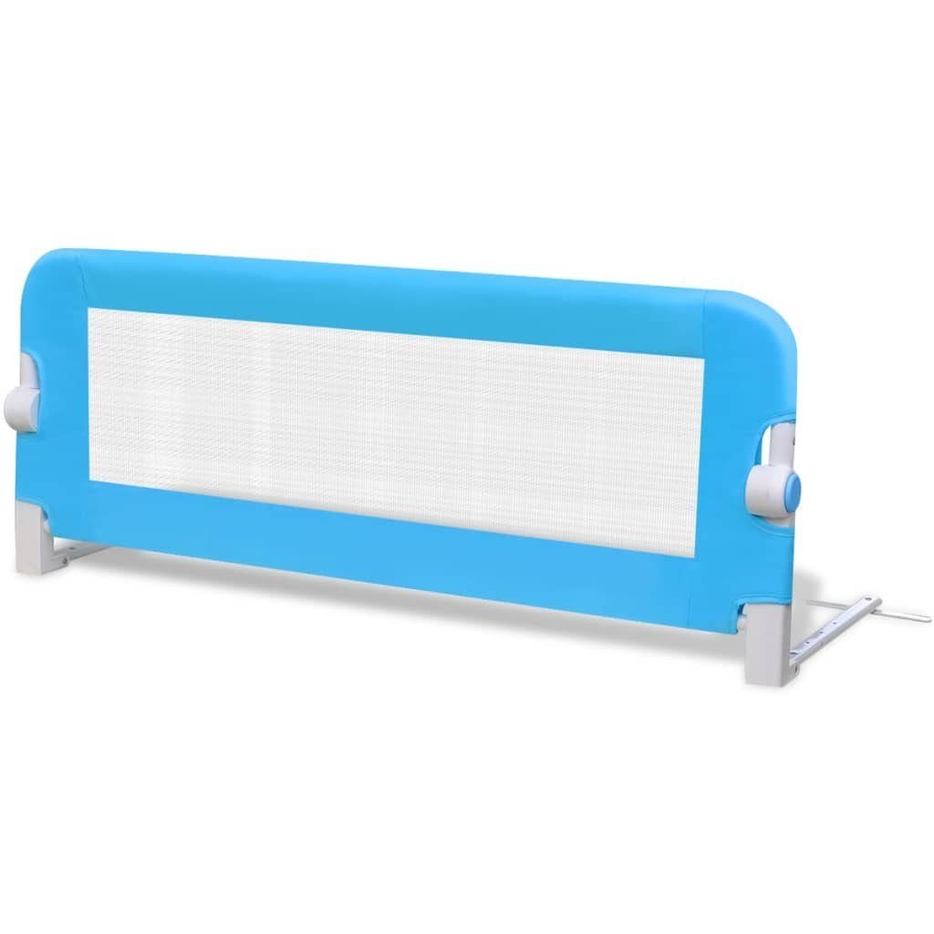 vidaXL Bettschutzgitter Bettschutzgitter Rausfallschutz Bettgitter Seitenschiene Blau 102 x 42