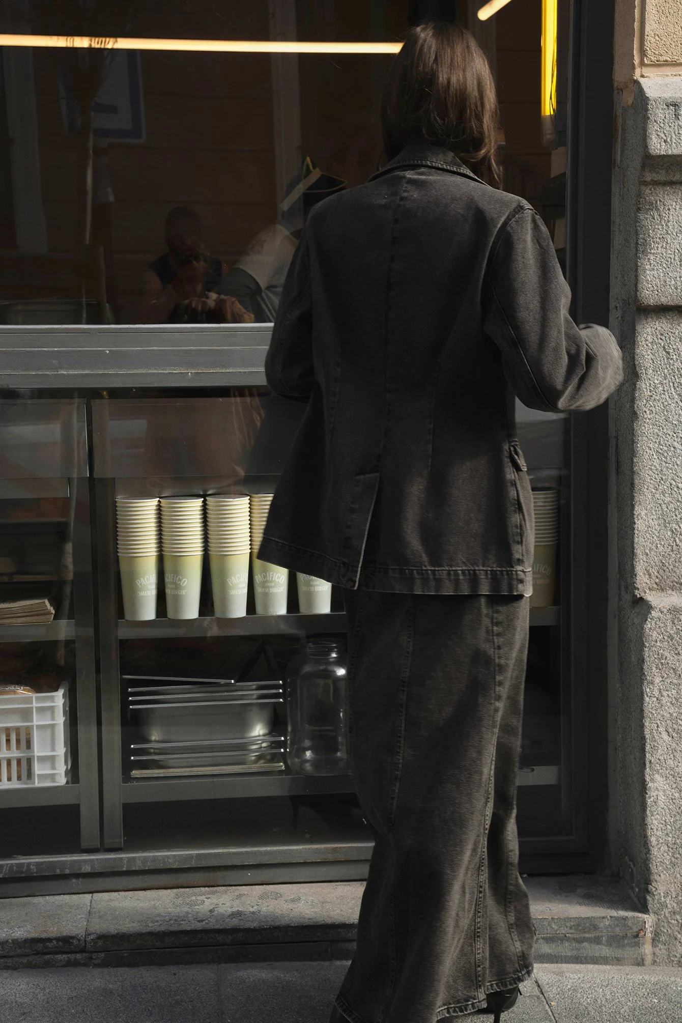 Taillierter Denim-Blazer