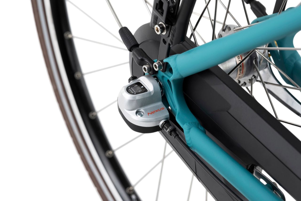 Adore Alu E-City-Bike Damen 28'' Cantaloupe blau 36 V/10,4 Ah 3 Gänge
