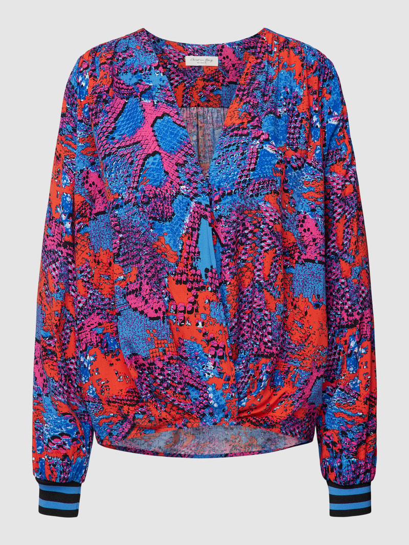 Blusenshirt mit Allover-Muster in pink