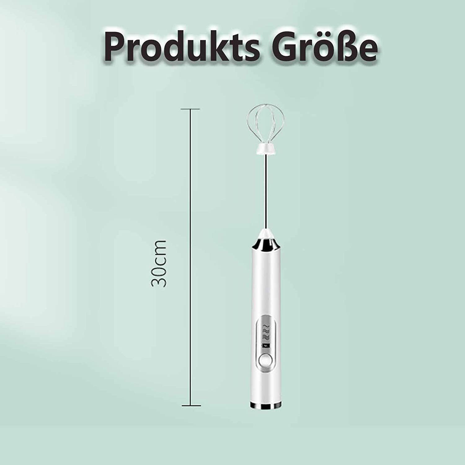 GelldG Milchaufschäumer Milchaufschäumer Elektrisch, USB Handlicher Milchschäumer Stab