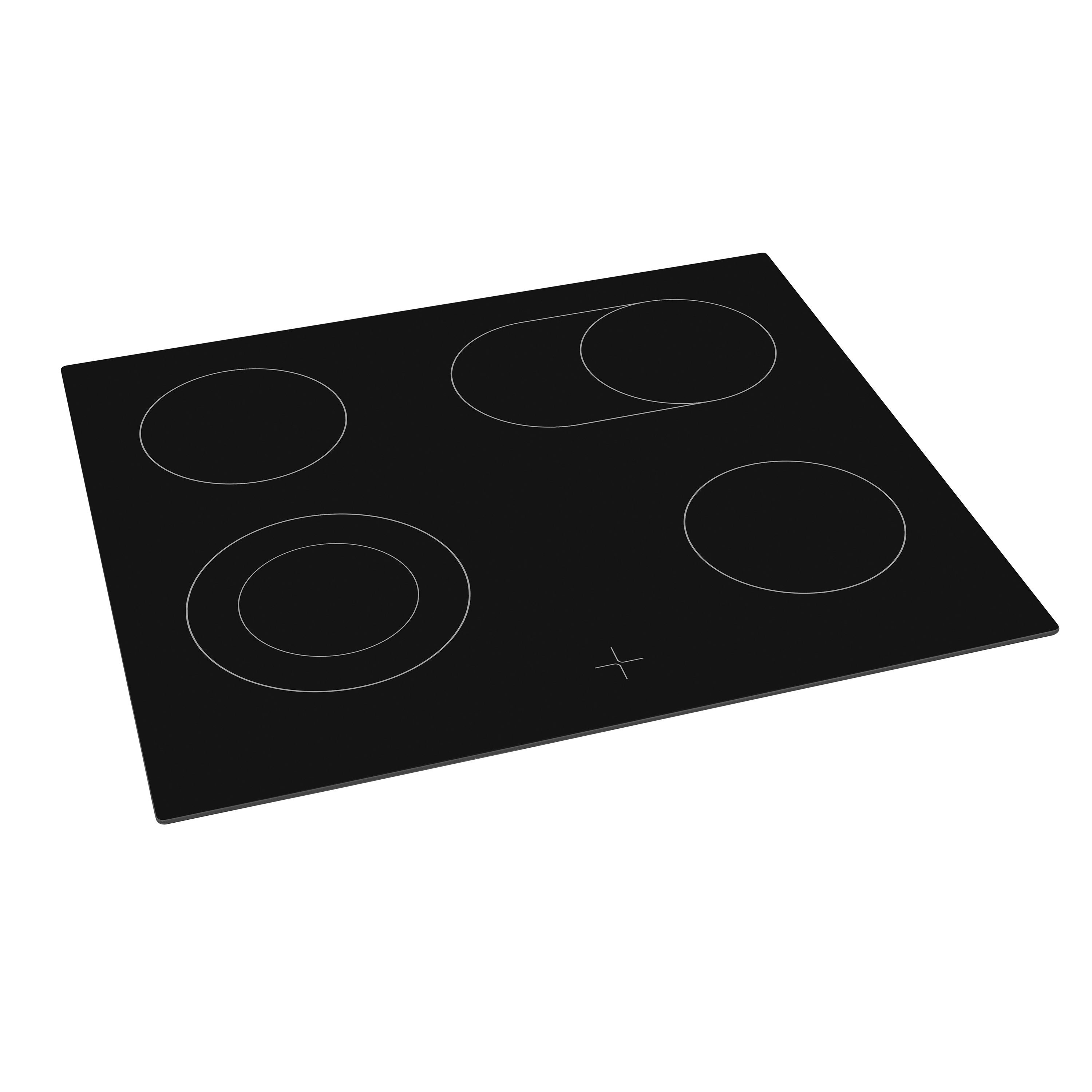 Telefunken Elektro-Herd-Set ECHS65A-B, VapClean, Einbauherdset, 65 L, Backofen & Glaskeramik-Kochfeld, Hot Air Shield