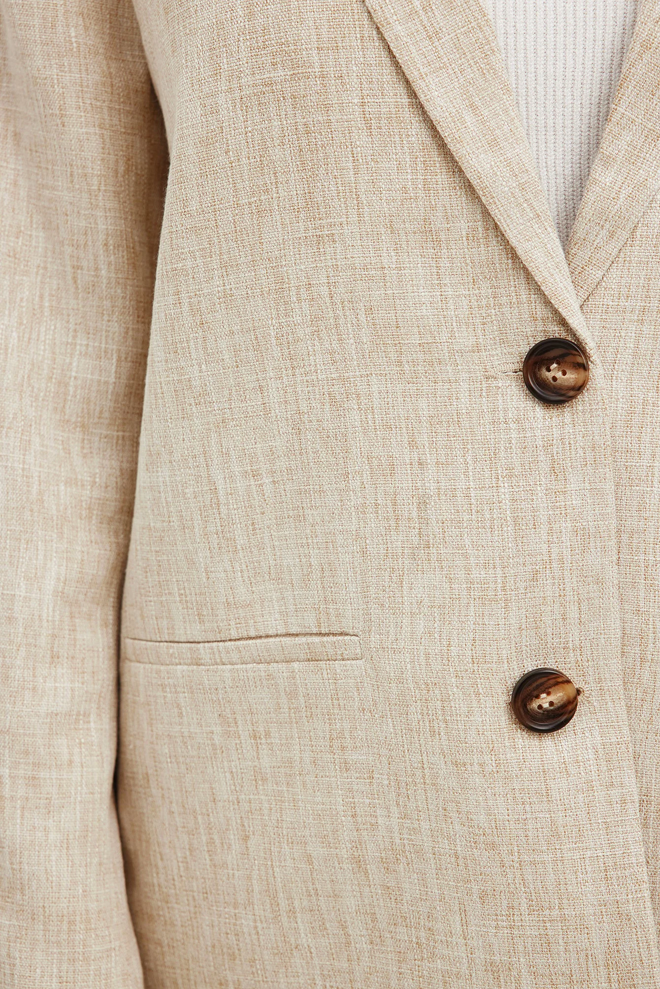 Melange-Blazer mit normaler Passform