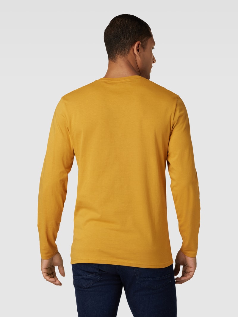 Longsleeve mit Rundhalsausschnitt in gelb