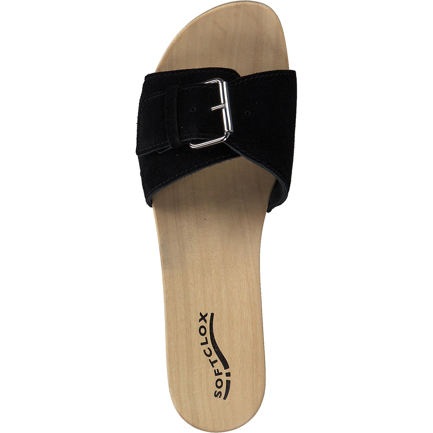 Softclox Pali S3595, Plateau-Pantoletten, Damen, schwarz