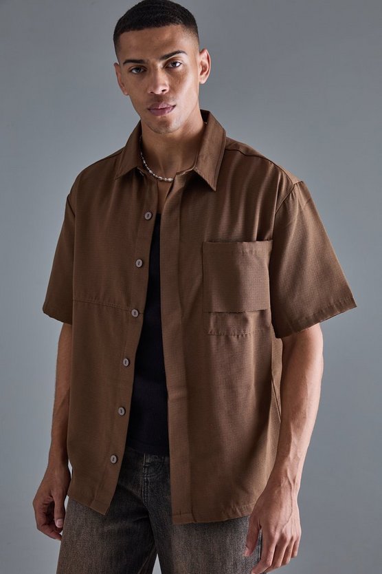 Kastiges Oversize Ripstop Hemd