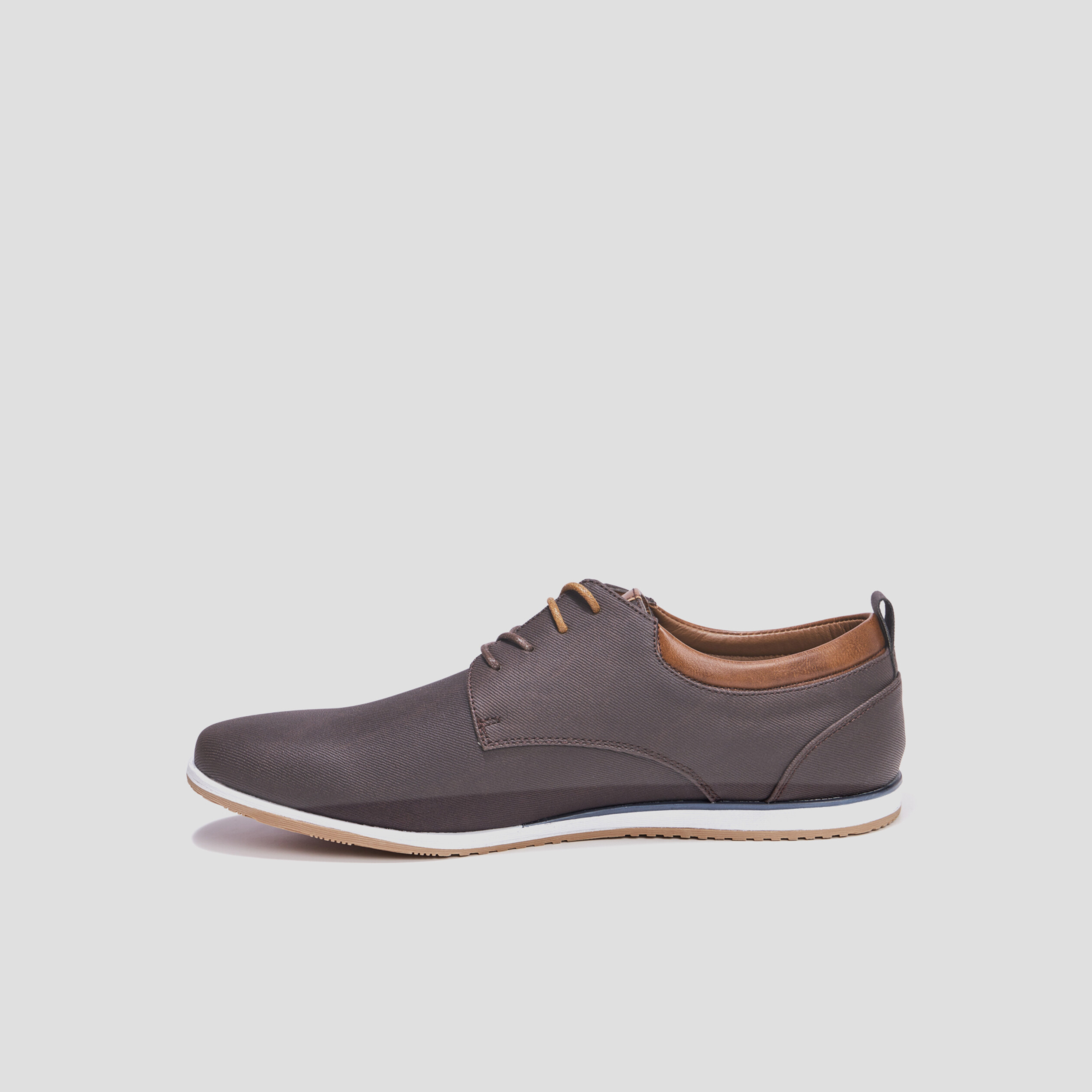 Derbies texturées à lacets marron homme | La Halle