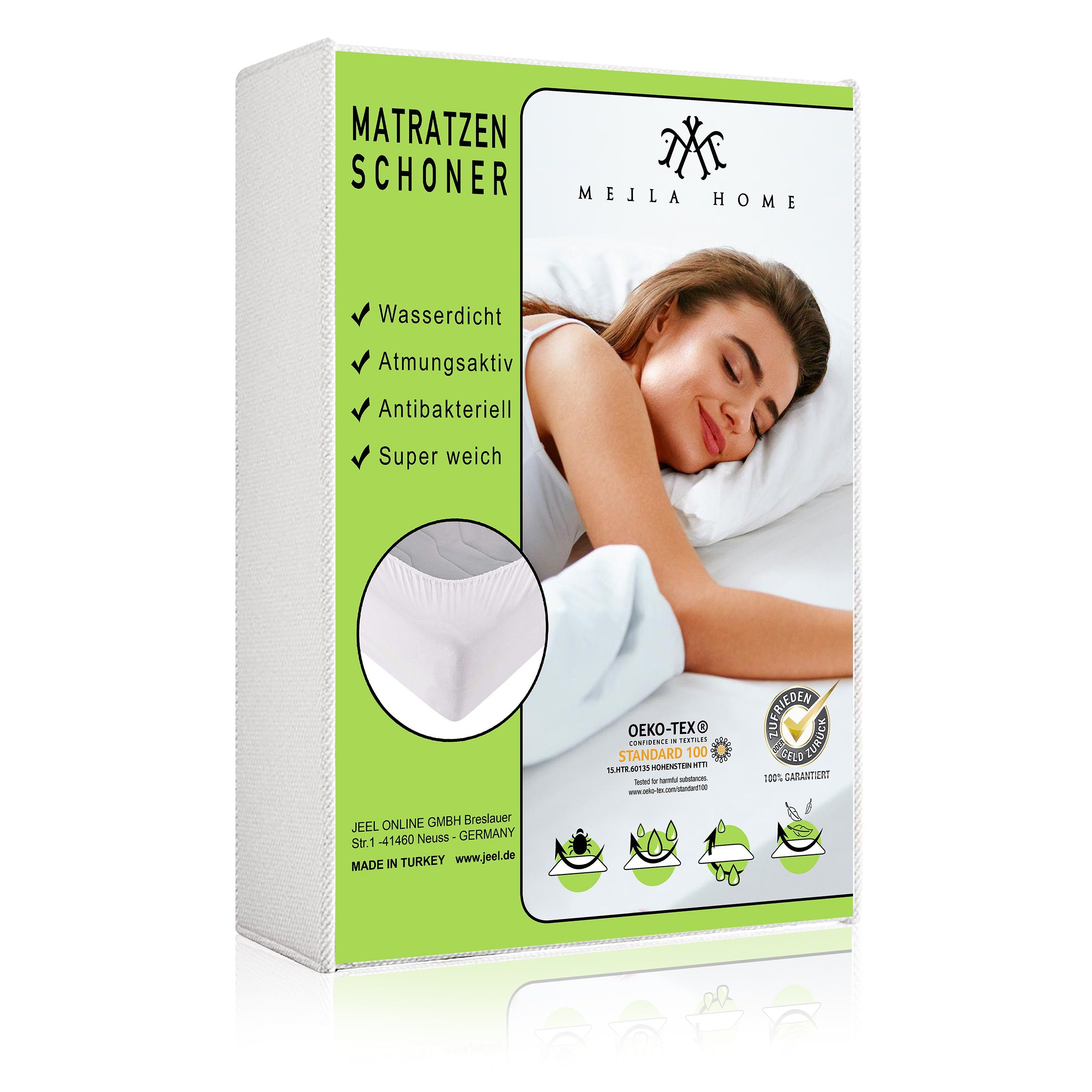 Matratzenschoner Matratzenschoner Fitted Matratzenauflage Mella Home, 60x120
