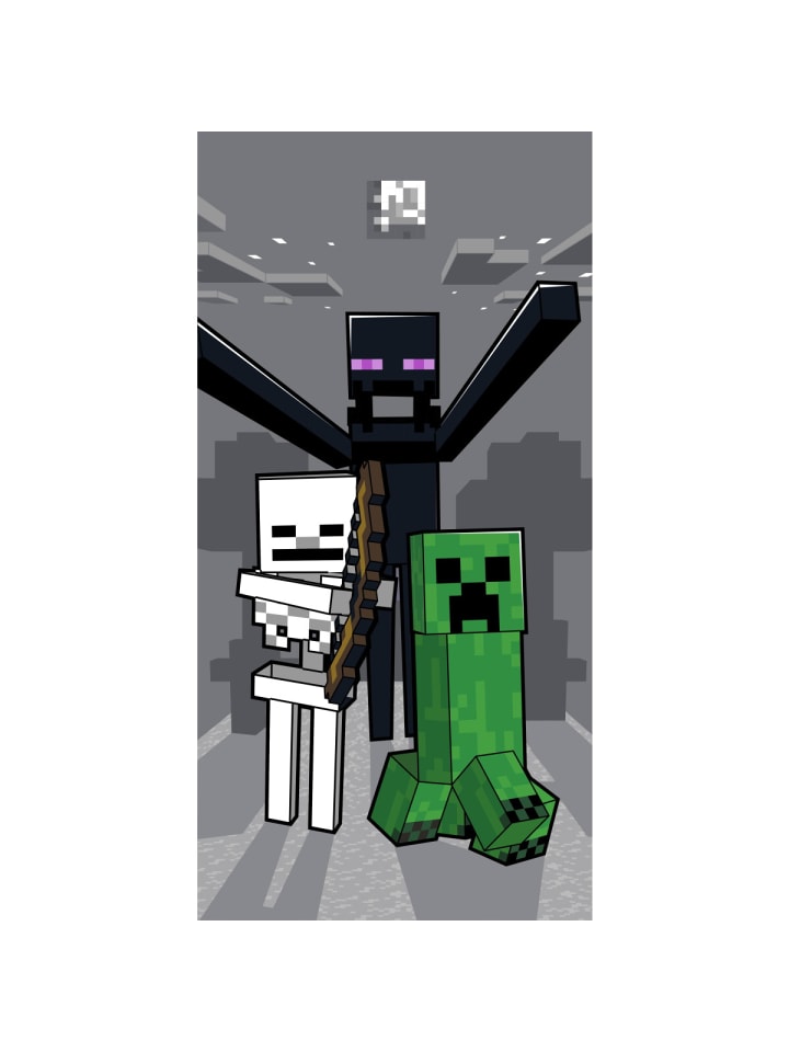 Minecraft Minecraft Baumwolle Strandtuch Frottee Badetuch mit Premium Druck in Mehrfarbig günstig kaufen 70 x 140 cm