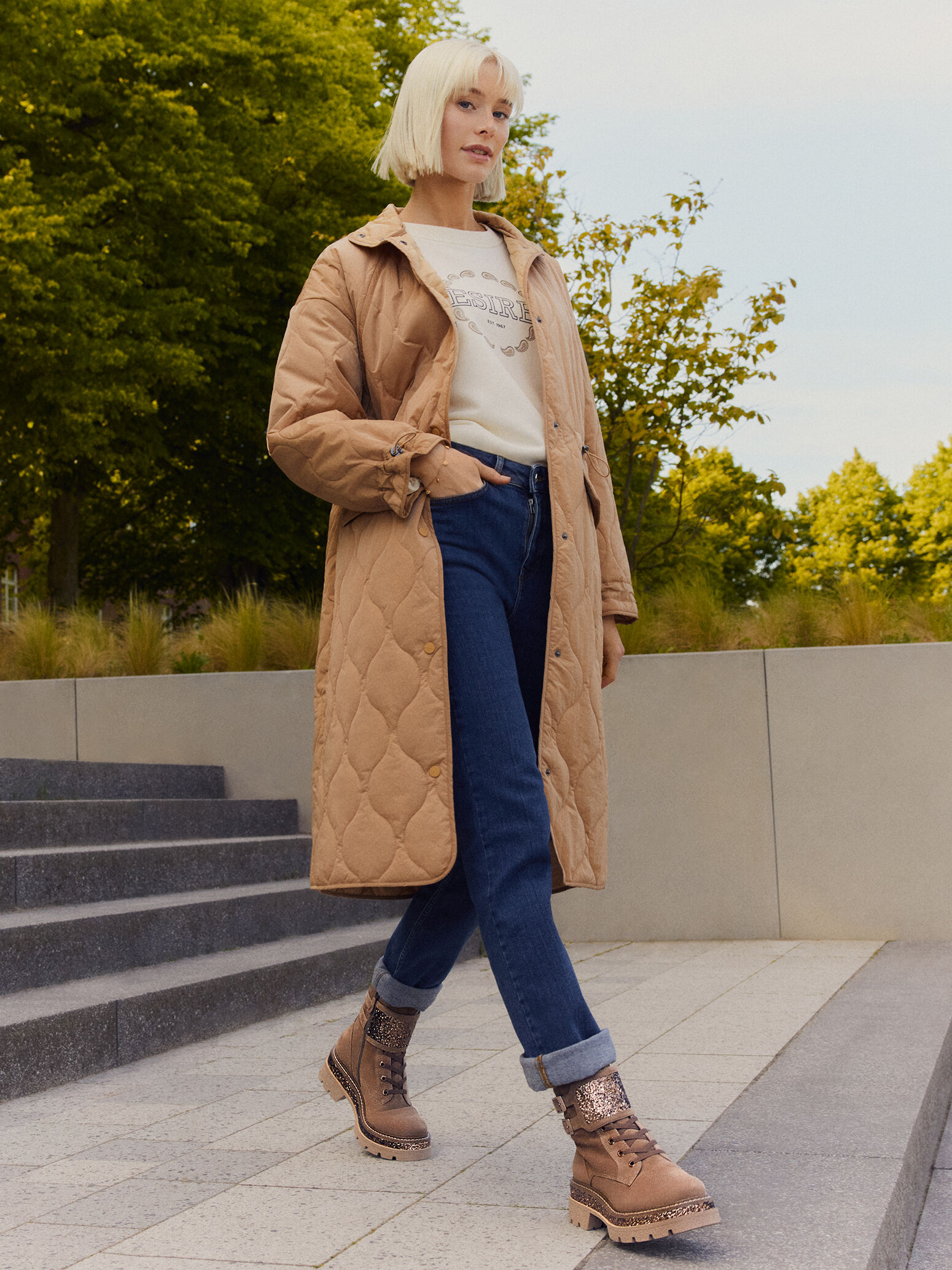 Veste - beige doublure chaude