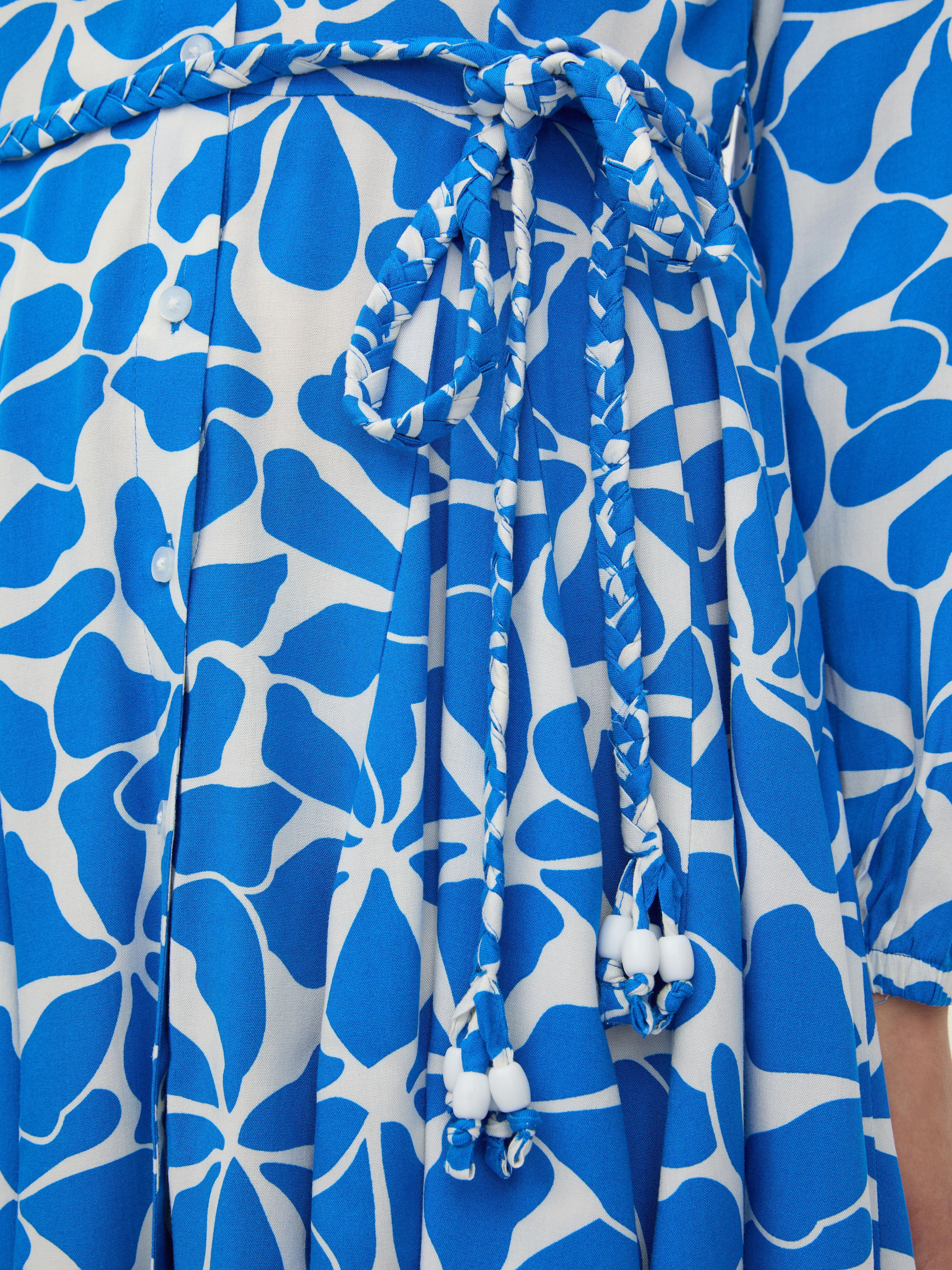 Blaues Damen-Hemdkleid ORSAY