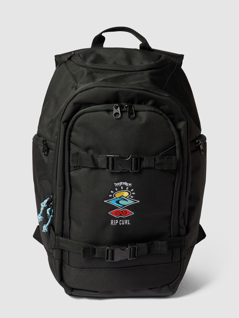 Rucksack mit Label-Stitching Modell 'POSSE' in schwarz