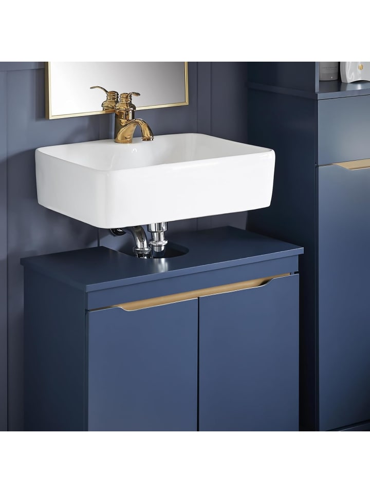 SoBuy Waschbeckenunterschrank in Blau - (B)60 x (H)59 x (T)30cm günstig kaufen onesize
